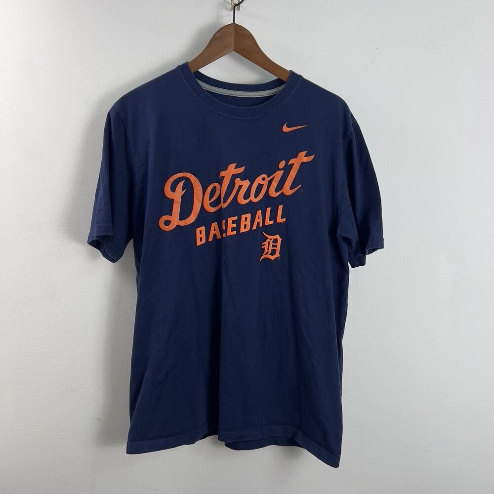 XL Detroit Tigers Polyester T-Shirt TX3 Cool Genuine Merchandise Old English D
